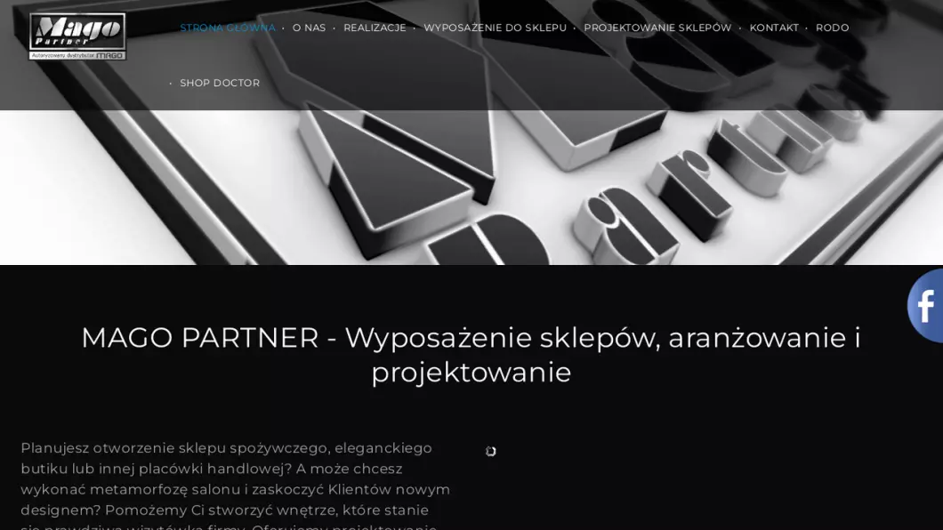 Mago Partner. Projektowanie, aranżacja, wyposażenie sklepów i magazynów - zrzut ekranu