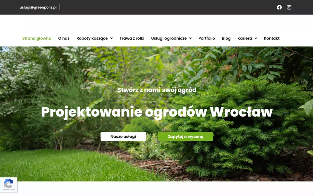 Projektowanie i zakładanie ogrodów GreenPolis - zrzut ekranu