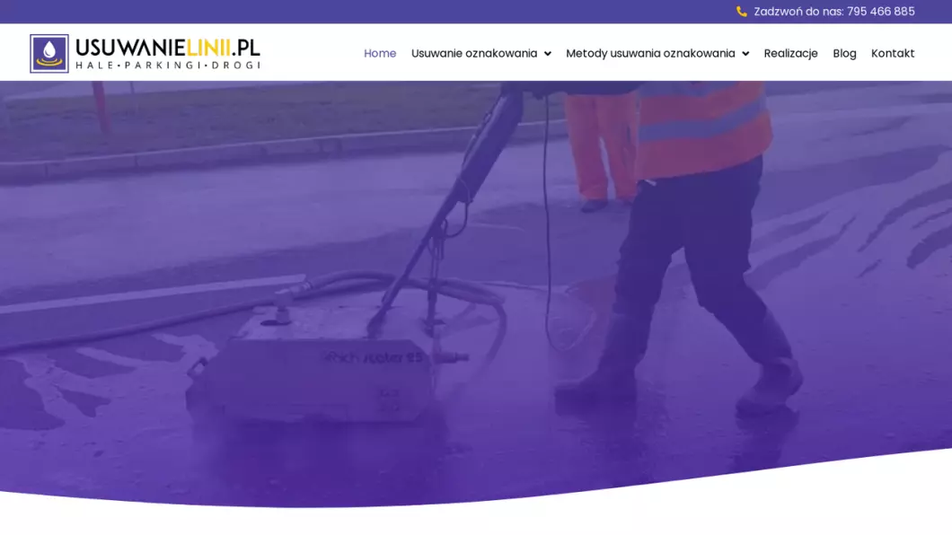 UsuwanieLinii - usuwanie oznakowania poziomego - zrzut ekranu