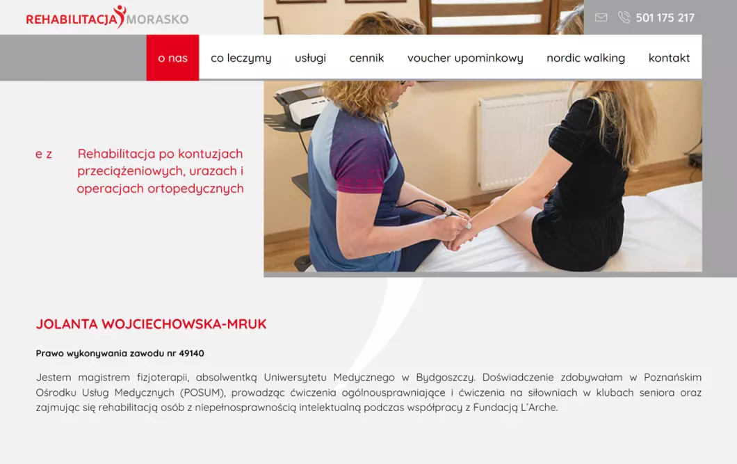 Rehabilitacja Morasko - RehaMorasko - zrzut ekranu