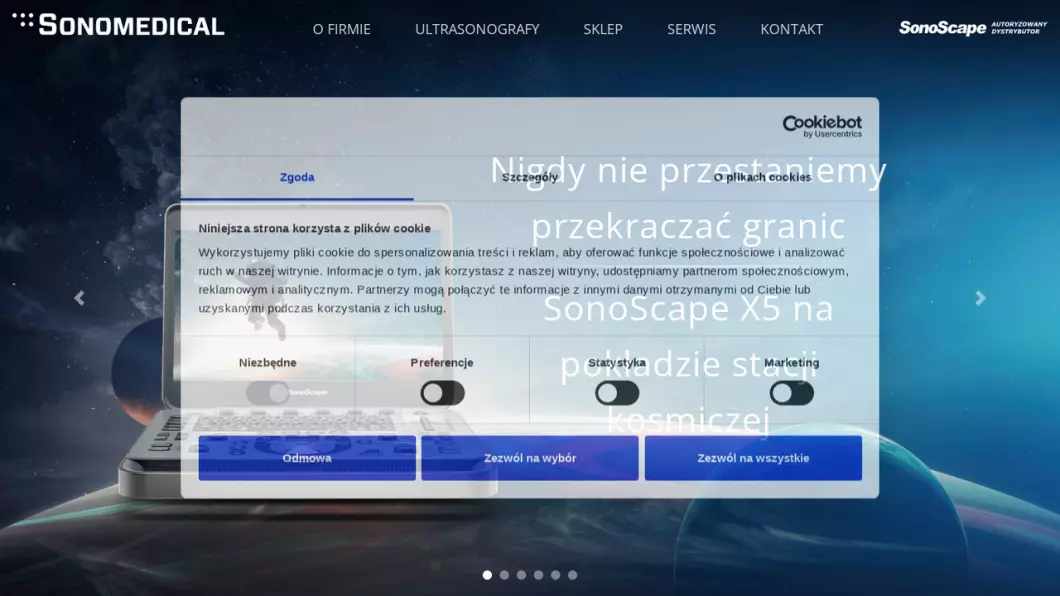 SONOMEDICAL - Aparaty USG ultrasonograficzne - zrzut ekranu