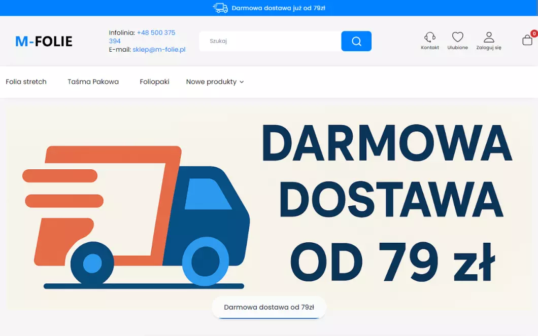 M-FOLIE.PL - folie i taśmy - zrzut ekranu