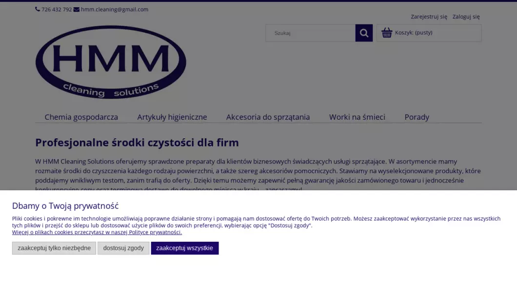 HMM Cleaning Solutions - zrzut ekranu